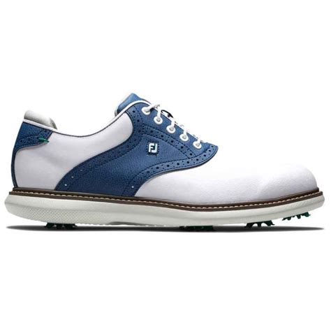 Buy FootJoy Traditions Golf Shoes White/Navy | Golf Discount