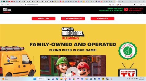 Super Mario Bros. Plumbing Website by AwesomeIsaiah on DeviantArt