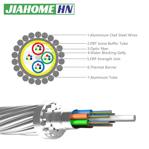 OPGW FIBER CABLE ALUMINUM TUBE LOOSE TUBE TYPE Jiahome Technology Co