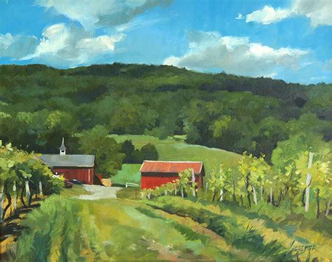 Randall Standish Vineyards By Christopher Leeper Oil 16 X 20