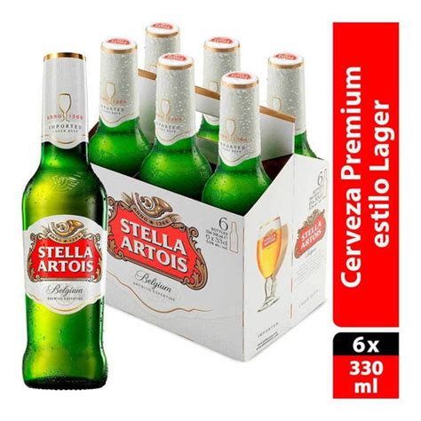 Cerveza Stella Artois Pilsner Rubia 330 ML 6 U MercadoLibre