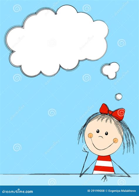 Cute Girl Dreaming Stock Vector Illustration Of Face 29199008