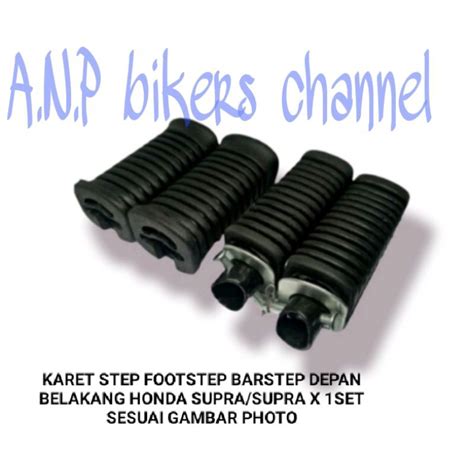 Jual KARET STEP FOOTSTEP BARSTEP 1SET DEPAN BELAKANG HONDA SUPRA SUPRA