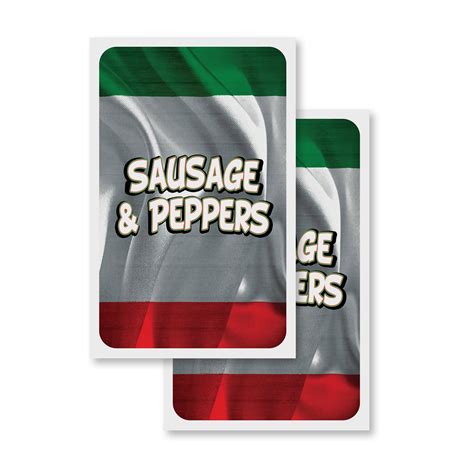 Sausage And Peppers 2 Pack 24 X 36 Vinyl Decals Sign Insert Peel