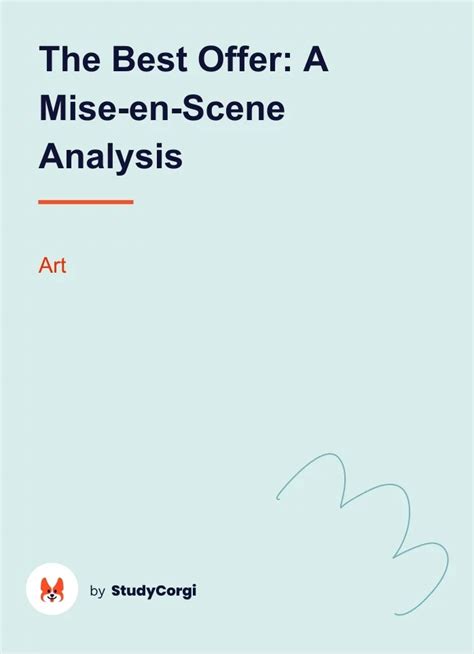 The Best Offer A Mise En Scene Analysis Free Essay Example