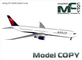 Boeing 767 432 ER Delta Air Lines 3D Model 69291 Model COPY