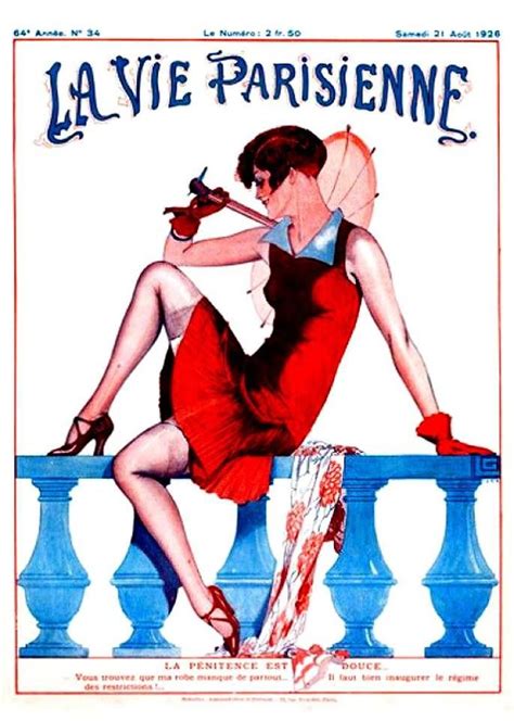 La Vie Parisienne Woman In Red August 21 1926 Georges Léonnec La Vie