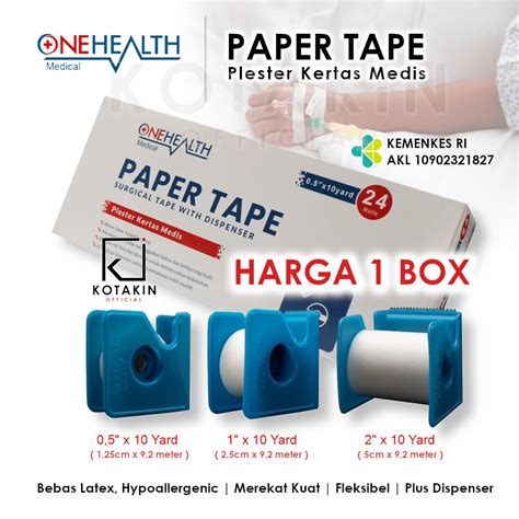 Jual Box Paper Tape Onehealth Micropore Isopore Plester Kertas