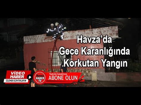 Havzada Gece Karanlığında Korkutan Yangın YouTube