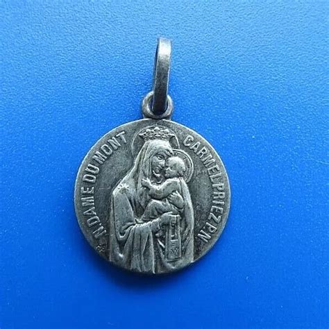 6347 MÉDAILLE RELIGIEUSE Notre Dame du Mont Carmel Priez pour nous