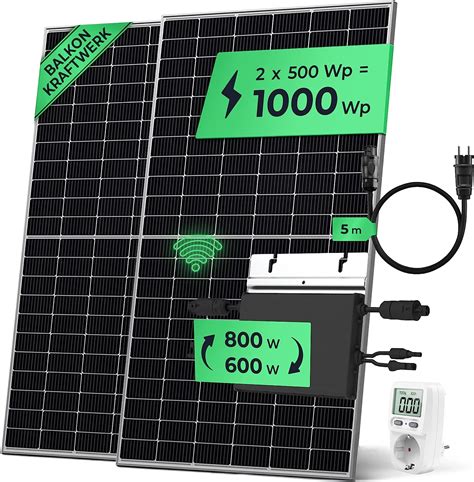 Solarway Balkonkraftwerk 1000w Komplett Steckdose 600w 800w Ausgang