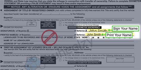 How To Sign Your Car Title In Alabama Including DMV Title Sample Picture