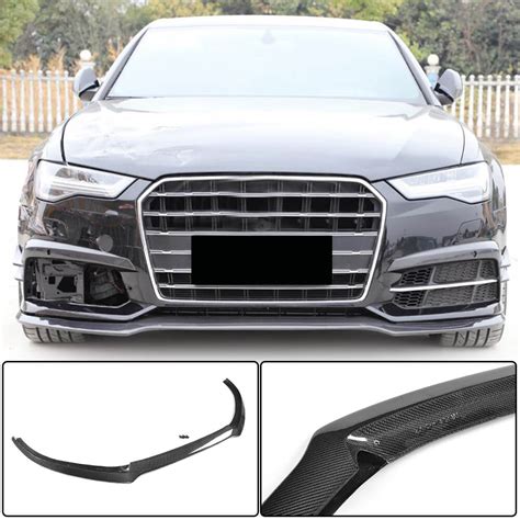 Audi S6 A6 Sline C75 Carbon Fiber Front Lip Spoiler Exterior Mods