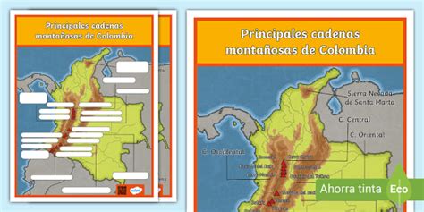 Recurso Educativo Mapa De Las Cordilleras De Colombia