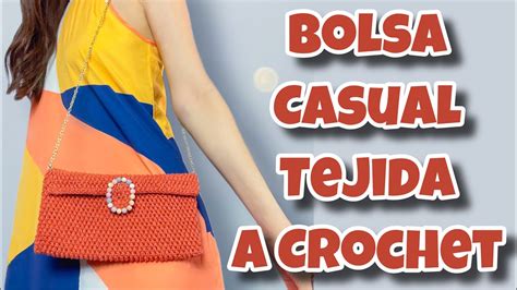 Bolso Tejido En Tendencia S Lo Con Una Madeja Lamanualidades Youtube