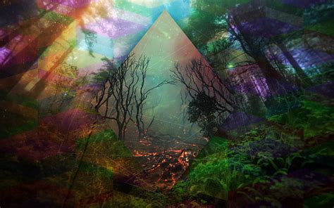 A Cool Rainbow Forest Wallpaper EditingWars