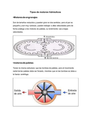 Tipos de motores hidráulicos PDF