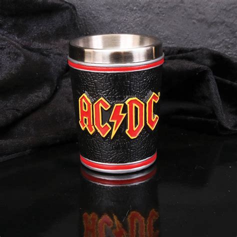 Acdc Shot Glass Logo Lightning Horns Shooter Acdc Officially Etsy