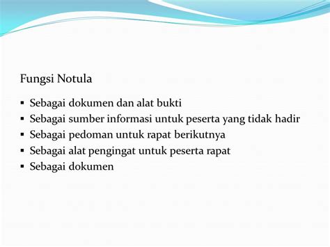 Notula Adalah Dokumen Dan Bukti Otentik Jelaskan Maksudnya