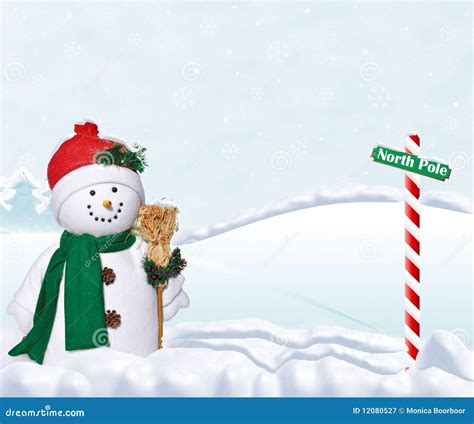 Winter Snowman At The North Pole Royalty Free Stock Photography - Image: 12080527