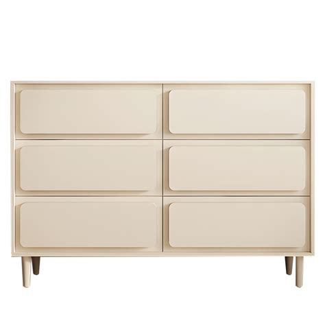 Modern White Wood Dressers with Drawers - Standard Height, Pine Wood ...