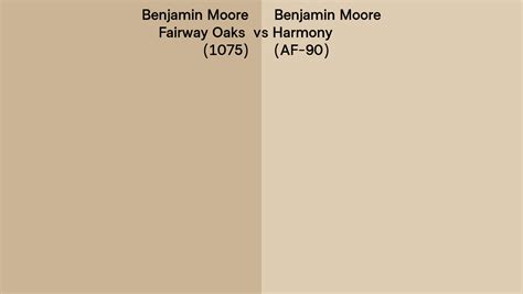 Benjamin Moore Fairway Oaks Vs Harmony Side By Side Comparison