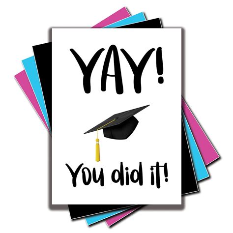 Yay You Did It Graduation Card Congratulations Card For Her Etsy