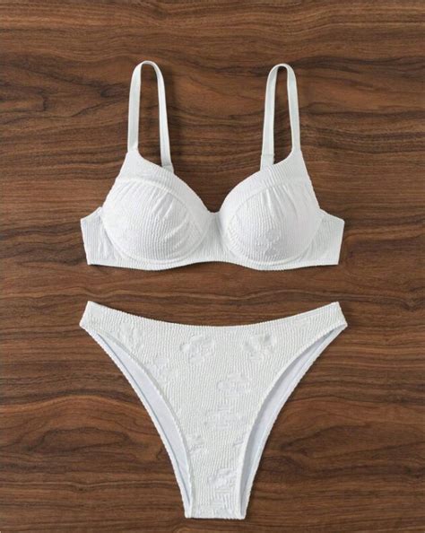 CONJUNTO DE BIKINI DE UN SOLO COLOR CON ARO PARA MUJER K Shop Cosmetics