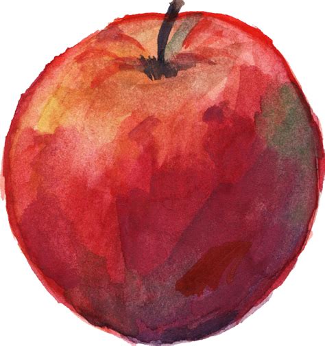 6 Watercolor Apple (PNG Transparent) | OnlyGFX.com