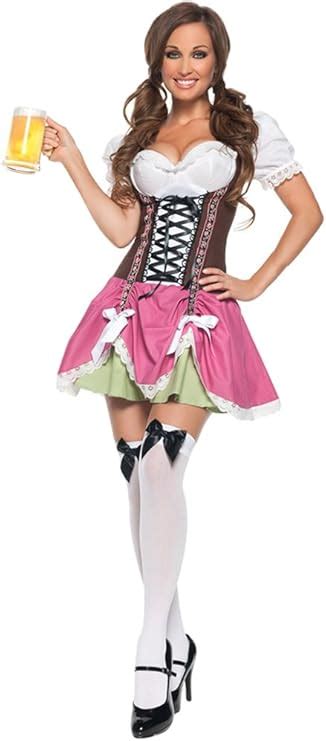 Youjia Vestito Bavarese Donna Abito Tirolese Tradizionale Oktoberfest