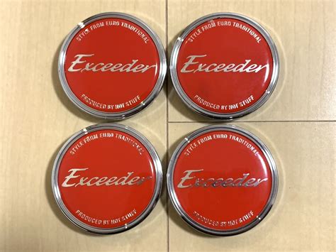 HOT STUFF ホットスタッフ Exceeder エクシーダー 穴用 ハイエース キャラバン センターキャップ 在庫処分大特価品 個セット 赤 レッド 社外品 売買されたオークション