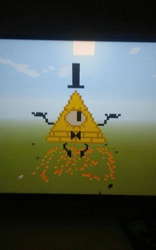 Pixel Art Bill Cipher Minecraft First Pixel Art For Gravity Falls I Made Gravity Falls Amino