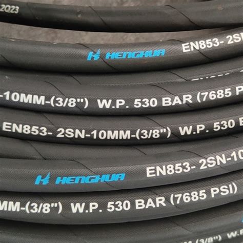 High Pressure Rubber Hose SAE100 R2at Two Steel Wire Braided