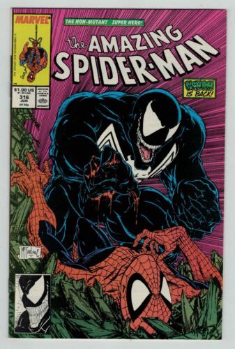 Amazing Spiderman 316 Venom McFarlane Art Cover Marvel Comics 1989 VF