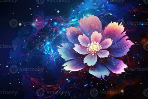 AI Generated Flowers Abstract Illustration Magic Blossom Decorative