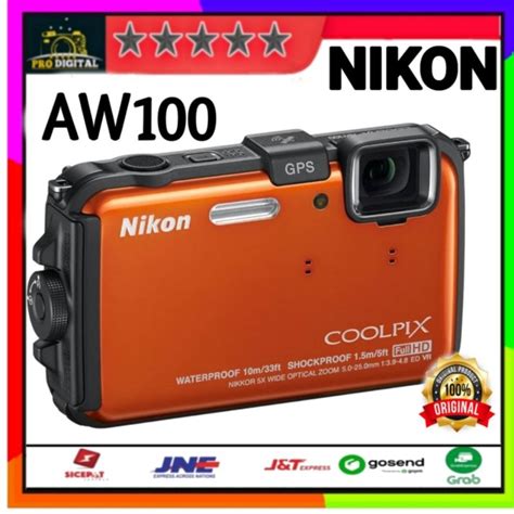 Jual Nikon Coolpix Aw100 Camera Digital Gps Waterproof Garansi 1 Tahun