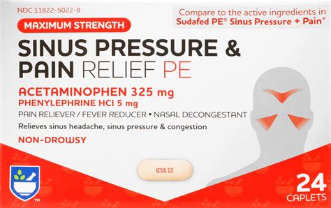 Amazon Rite Aid Sinus Pressure And Pain Reliever PE Non Drowsy