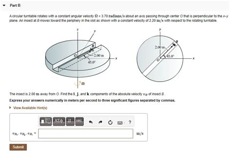 Solved Part B A Circular Turntable Rotates With A Constant Angular