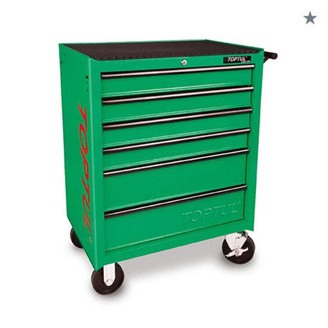 Toptul Drawer Mobile Tool Trolley Economic Series Green