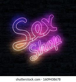 Sex Shop Neon Sign Illumination Adult Stock Illustration Shutterstock