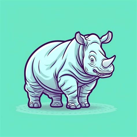 Premium Ai Image Graphic Of Rhinoceros