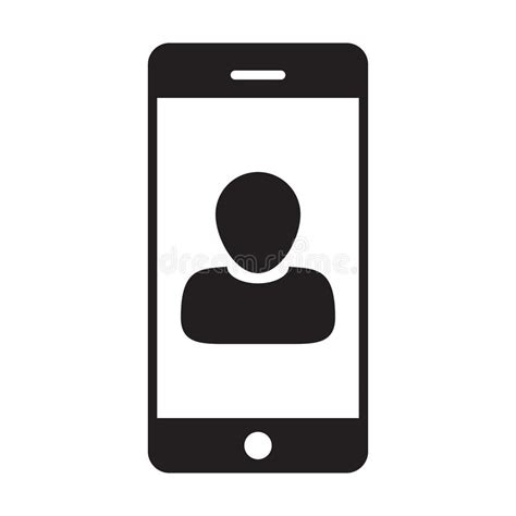 Phone Icon Vector Male Person Profile Avatar With Mobile Symbol For