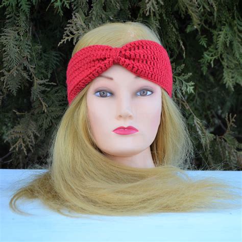 Womens Knotted Turban Woolen Headband Ear Warmer Wool Headband