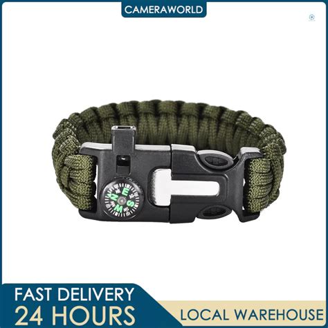 Cameraworld Multi Function Survival Paracord Bracelet Outdoor Camping