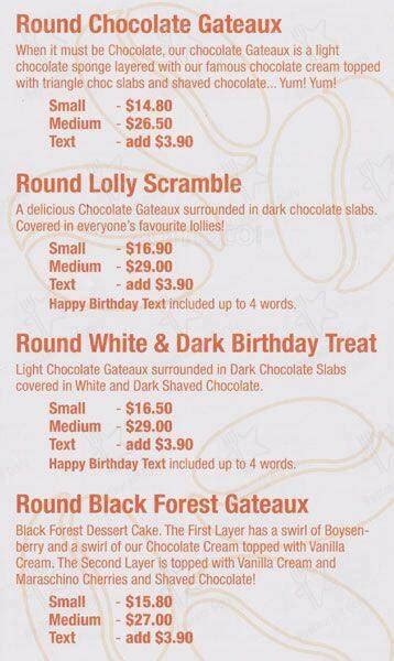 Menu At The Naked Baker Cafe Christchurch