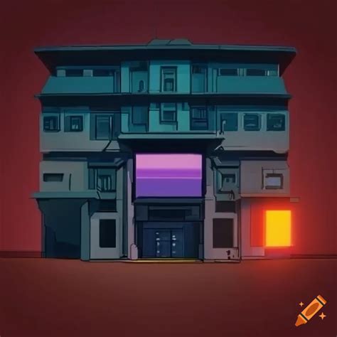 Cowboy Bebop Environment Bright Daytime Front View Building Machinery