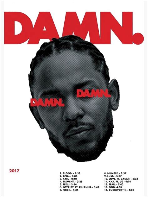 Sulili Kendrick Lamar-Damn Music Album Cover Poster Art Print Wall ...