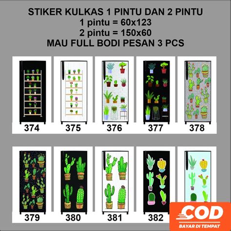 Jual Stiker Kulkas 1 Dan 2 Pintu Kaktus Shopee Indonesia