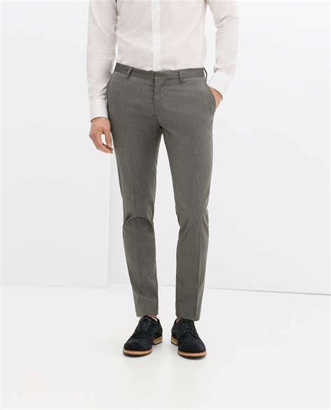 Zara Grey Trousers In Gray For Men Dark Grey Lyst