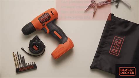 Black Decker V Li Ion Cordless Drill Kit Bdcd Youtube